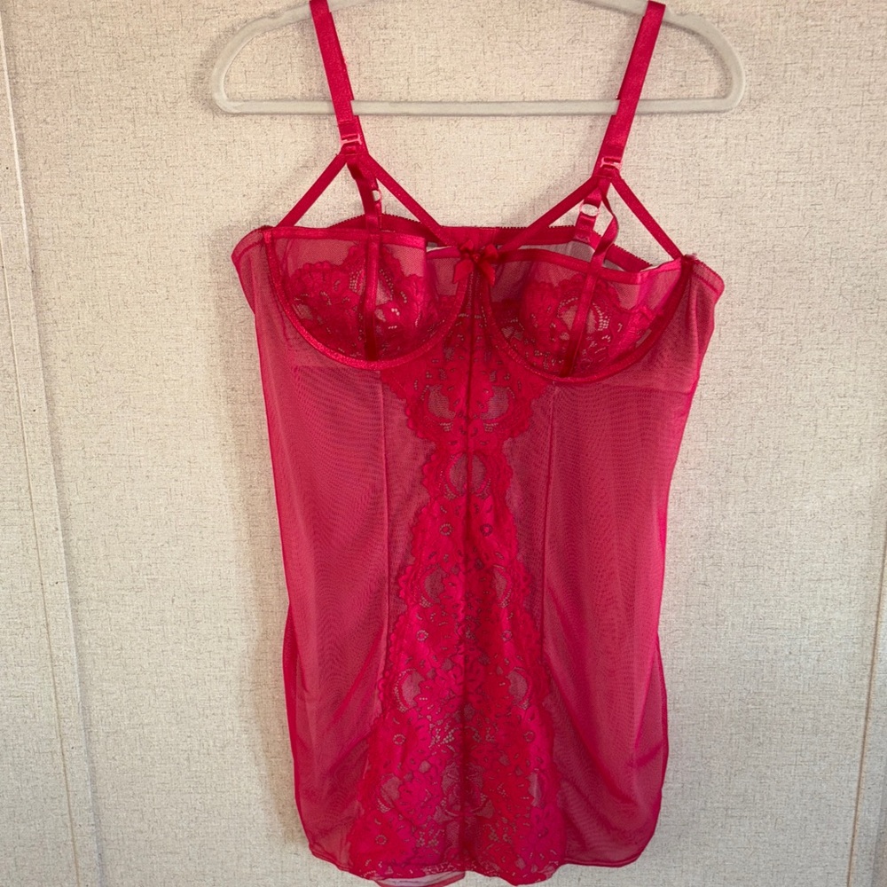 Torrid Strappy Cage Lace Mesh Chemise Babydoll Lingerie Sz 3 Coquette Romantic